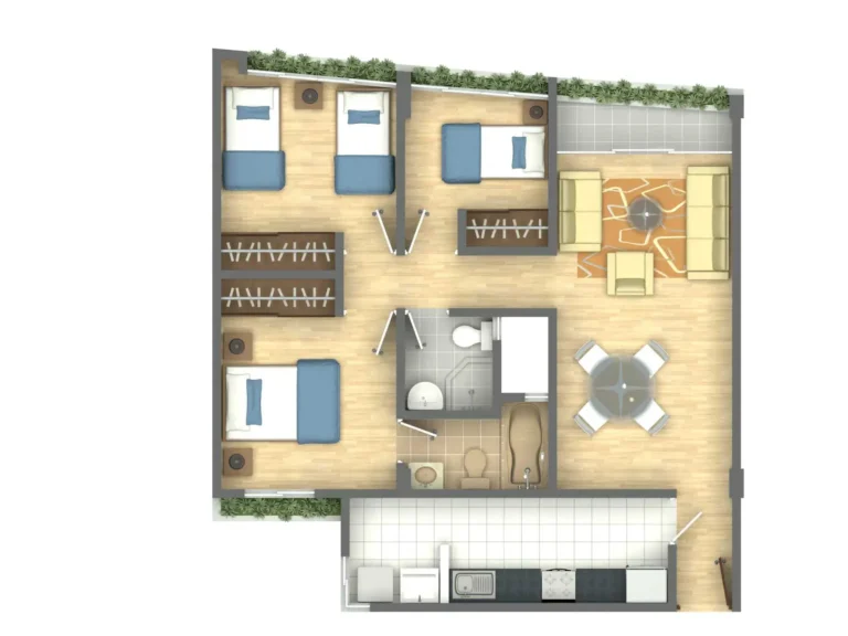 IMAGEN 3D - DPTO 1 - 81 m2